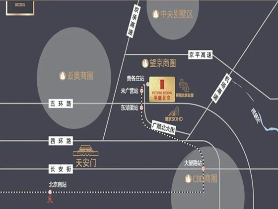 华樾北京楼盘交通图