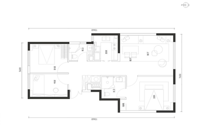 建面111平户型图