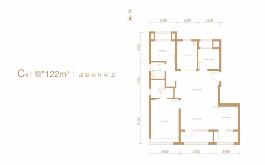 四室两厅两卫中建云境
