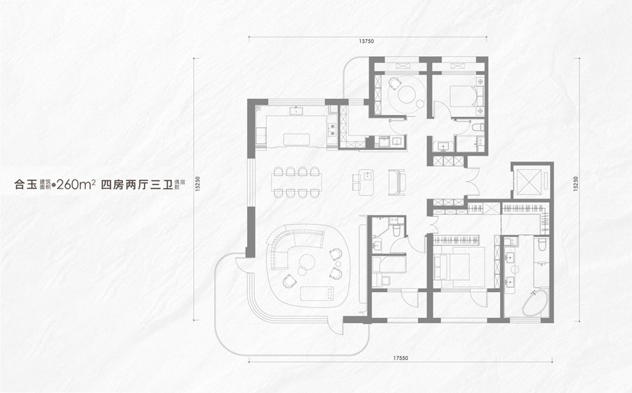 四室两厅三卫中建运河玖院
